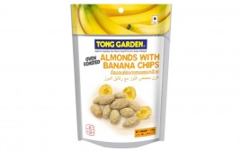 Tong Garden Almonds With Banana Chips Oven Roasted  Pack  140 grams